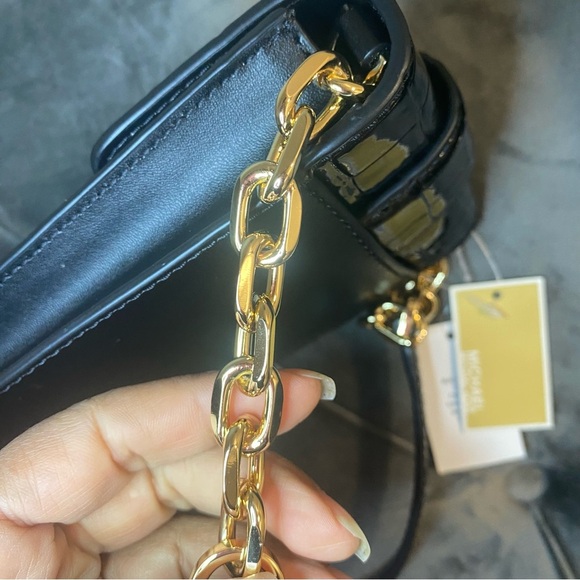 NWT Michael Kors Carmen Leopard Small NS Phone Crossbody Real Hair Calf - Picture 11 of 15